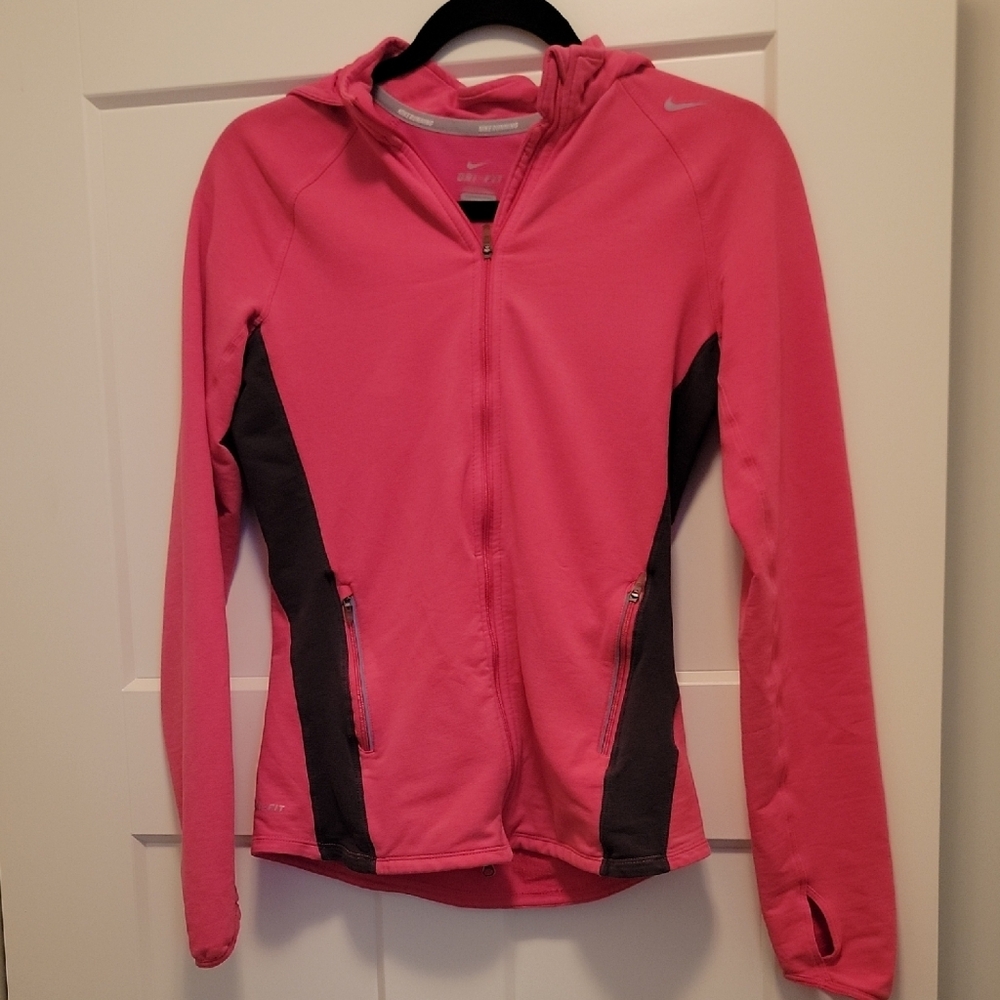 Nike Pink and Gray Jacket with Hood